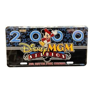 Disney MGM Studios 2000 Metal License Plate Sealed